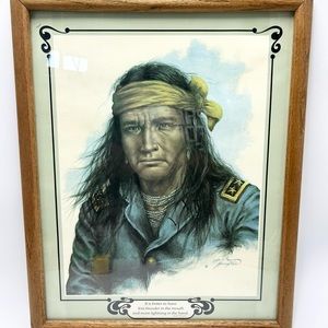 Bill Hampton (1976) Native American Print.